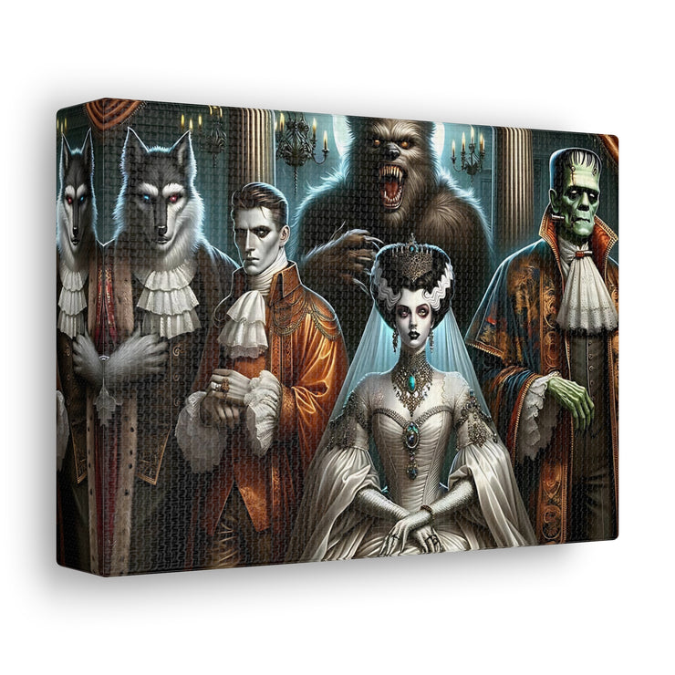 Gothic Gathering: An Enigmatic Court Canvas Gallery Wraps