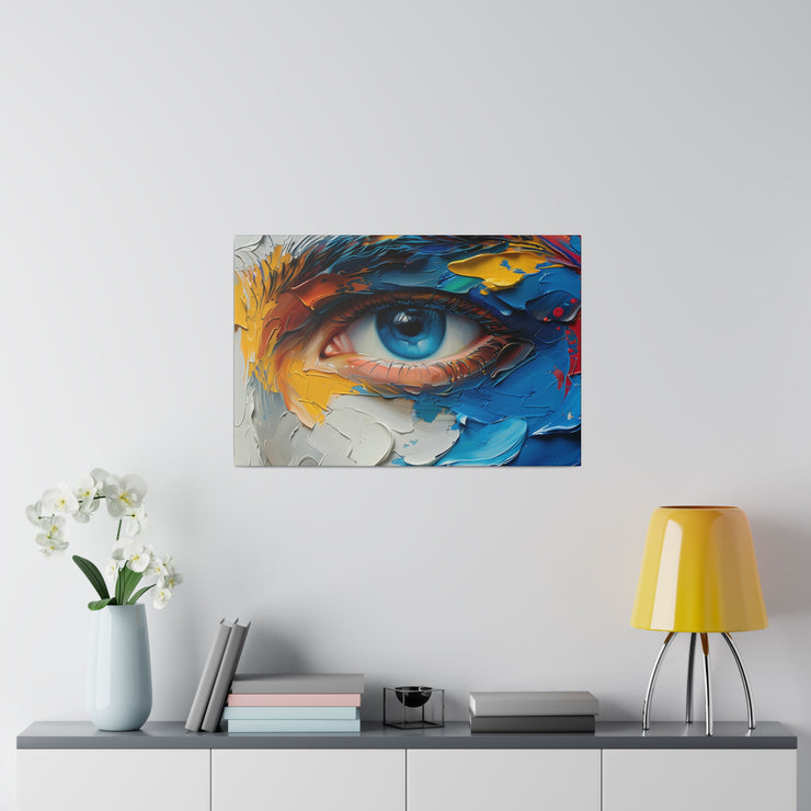 Vivid Gaze: Impasto Spectrum Eye