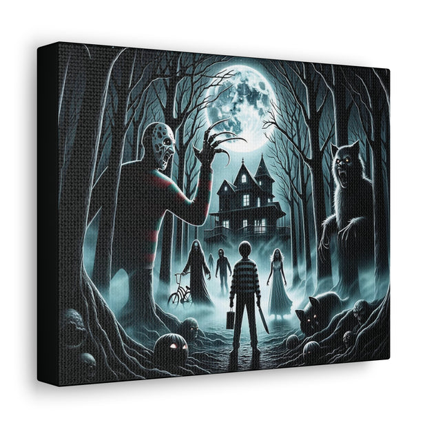 Scariest Movie Mashup Digital Art Canvas Gallery Wraps