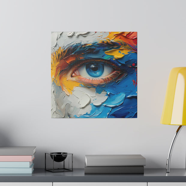 Vivid Gaze: Impasto Spectrum Eye