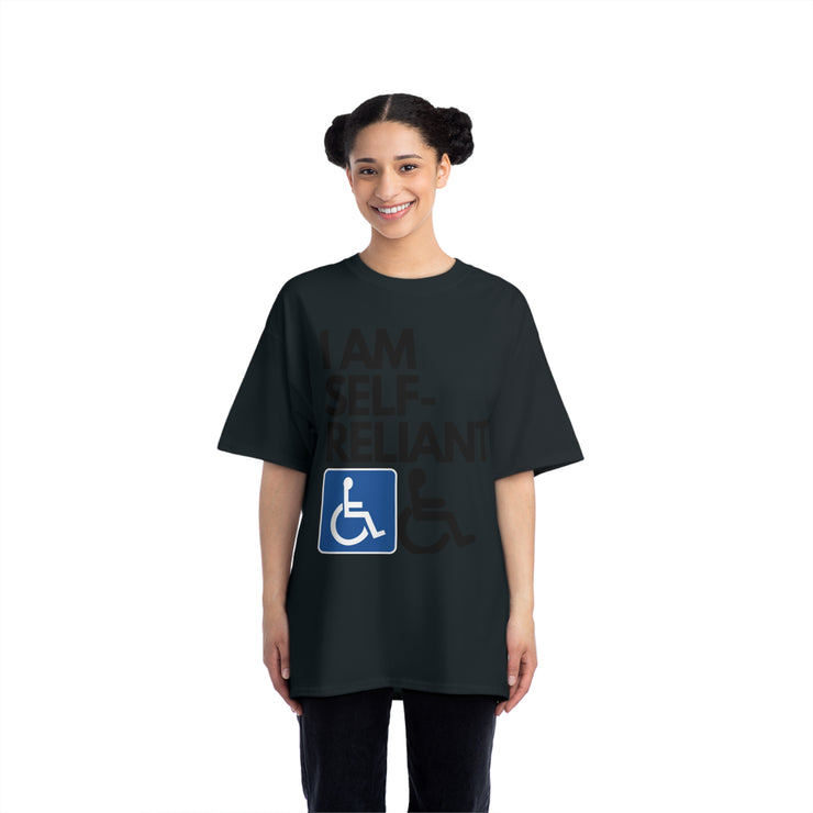 I am Self- Reliant Wheelchair Handy Capable Beefy-T®  Short-Sleeve T-Shirt