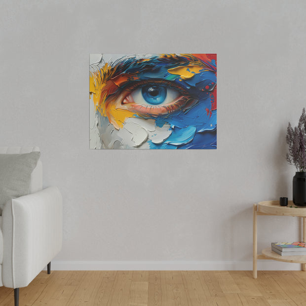 Vivid Gaze: Impasto Spectrum Eye