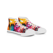 "Psychedelic Drip: High-Top Art Sneakers"