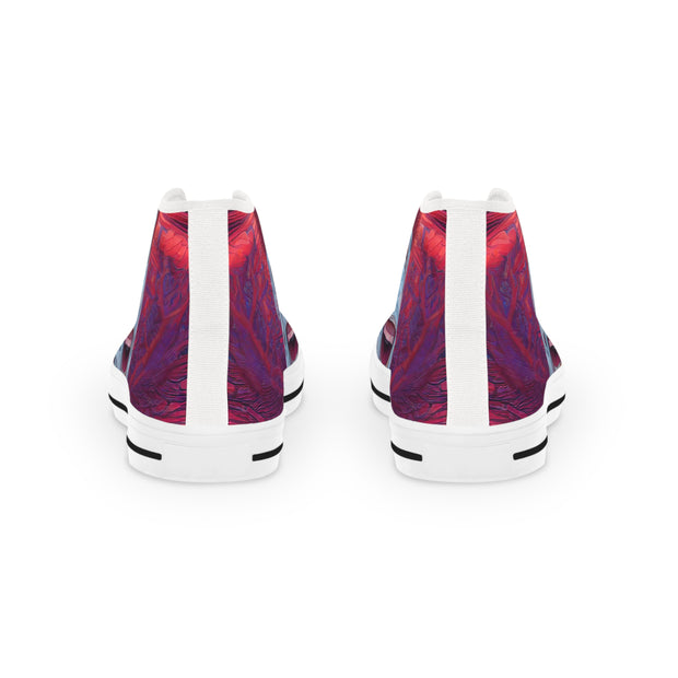 Surreal Vision: Enigmatic Eyes High-Top Sneakers"