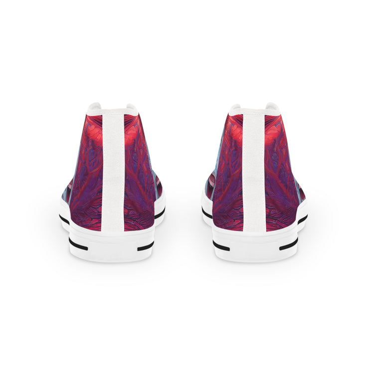 Surreal Vision: Enigmatic Eyes High-Top Sneakers"