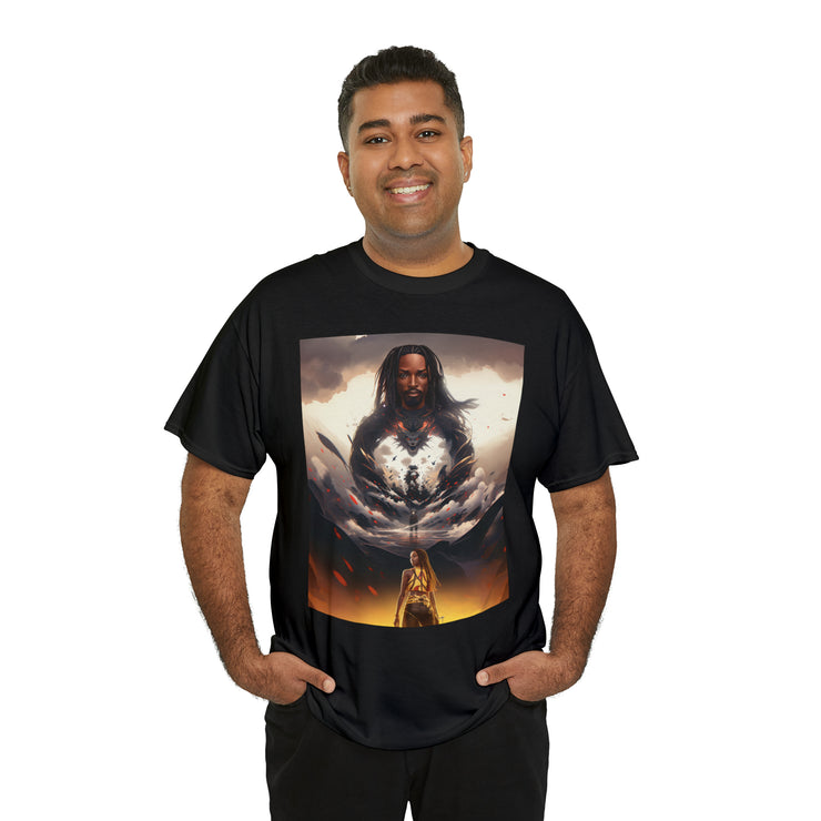 Afro Futuristic Man Unisex Heavy Cotton Tee