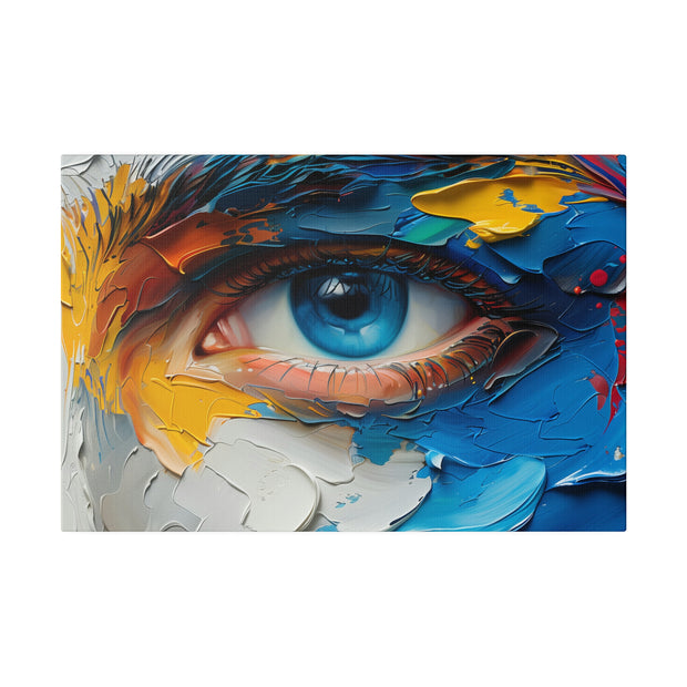 Vivid Gaze: Impasto Spectrum Eye