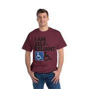 I am Self- Reliant Wheelchair Handy Capable Beefy-T®  Short-Sleeve T-Shirt