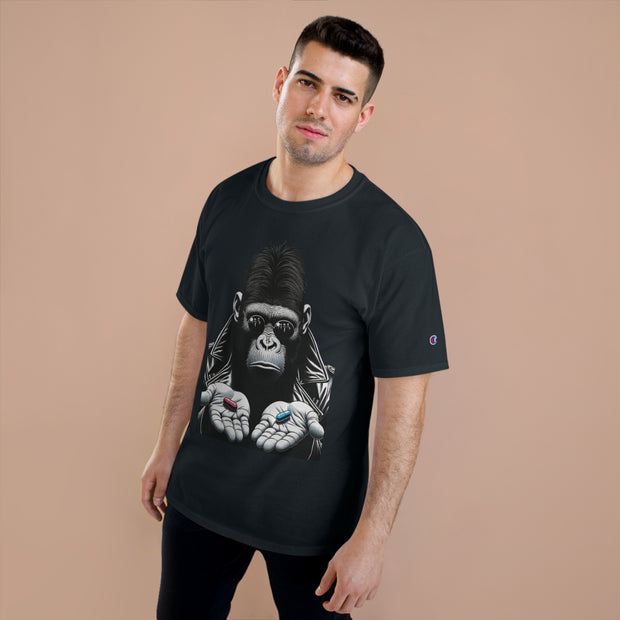 Morpheus-Inspired Ape Pill Holder High-Contrast T-Shirt