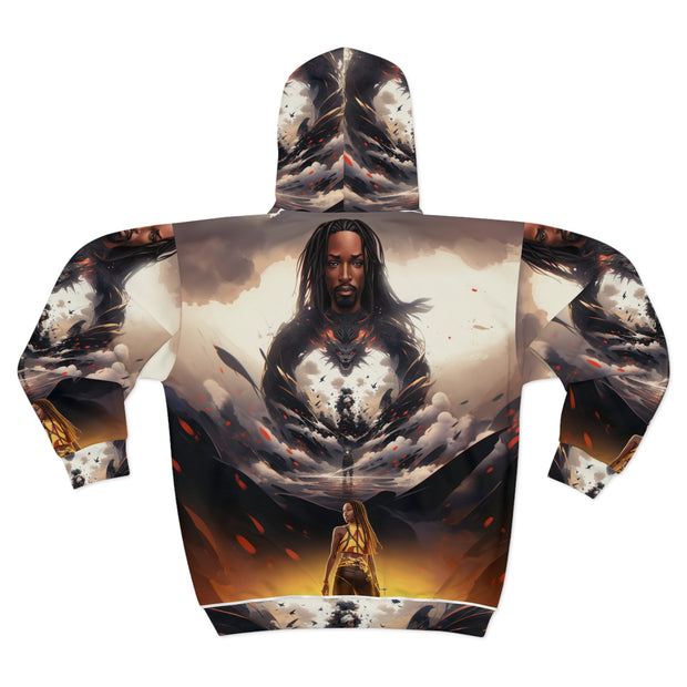 Ethereal Blaze Zip Hoodie (AOP)