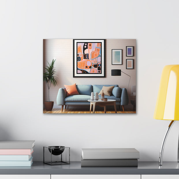 Abstract Art and Couch Canvas Gallery Wraps