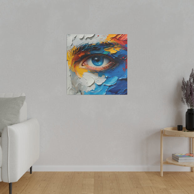 Vivid Gaze: Impasto Spectrum Eye