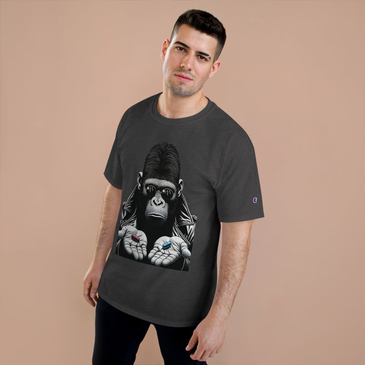 Morpheus-Inspired Ape Pill Holder High-Contrast T-Shirt