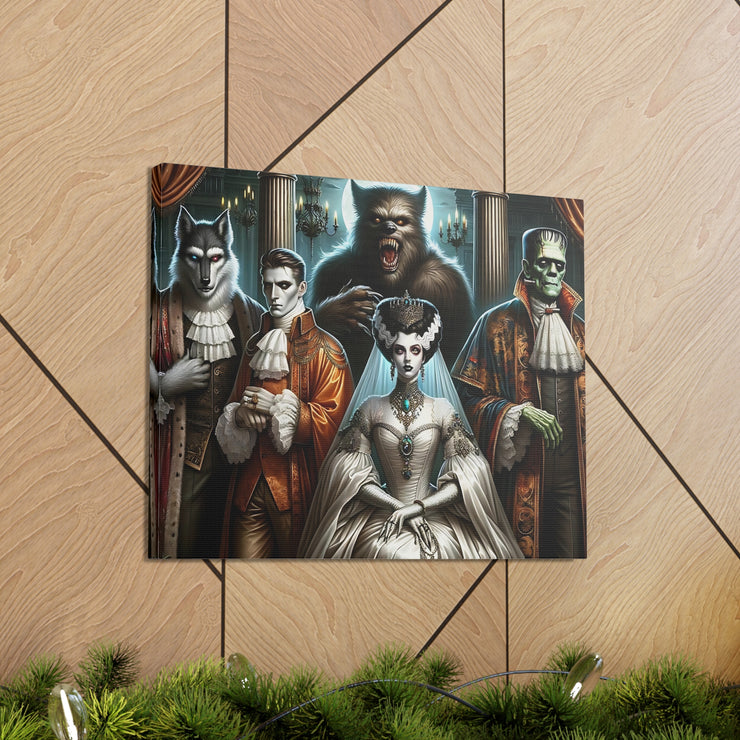 Gothic Gathering: An Enigmatic Court Canvas Gallery Wraps