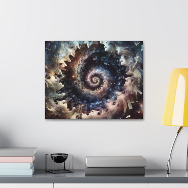 Hypnotic Whirlpool, Fragmented Portraits Canvas Gallery Wraps