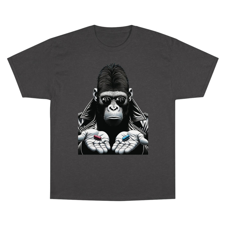 Morpheus-Inspired Ape Pill Holder High-Contrast T-Shirt