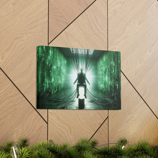 Cyber Ascension: Digital Dawn" Canvas Gallery Wraps