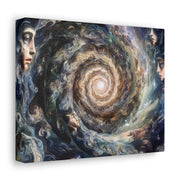 Whirlpool of Surreal Realms: Merging Portraits with Galaxies and Illusions"