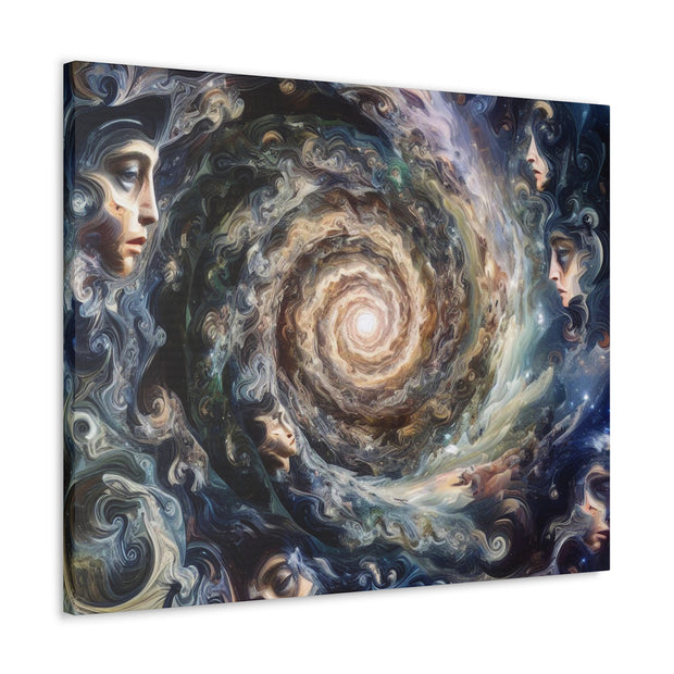 Whirlpool of Surreal Realms: Merging Portraits with Galaxies and Illusions"