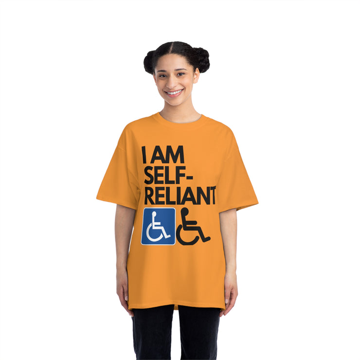 I am Self- Reliant Wheelchair Handy Capable Beefy-T®  Short-Sleeve T-Shirt