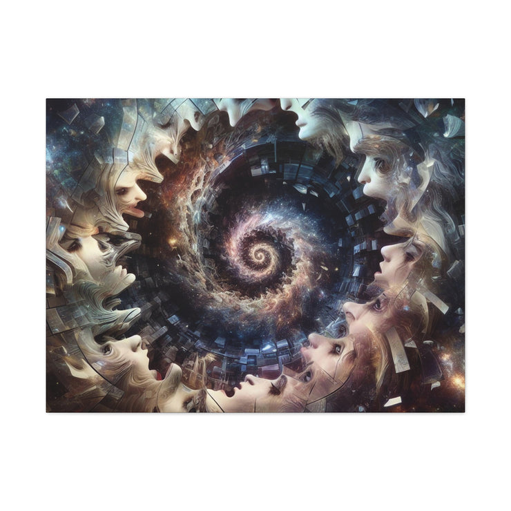 Hypnotic Whirlpool, Fragmented Portraits Canvas Gallery Wraps