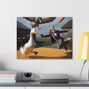 Harvest Heroics: The Dapper Fox & His Corn-Seed Quest - Whimsical Farm Art Print