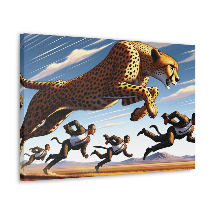 Dynamic Chase: Power & Precision - Abstract Jaguar Art Print