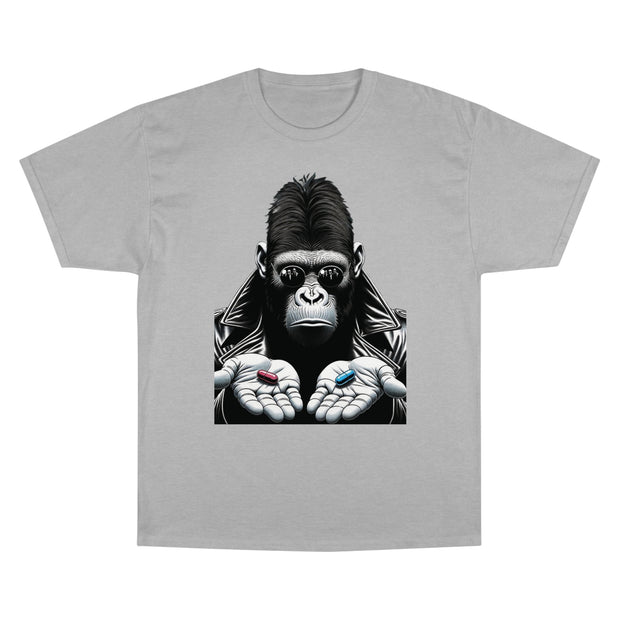 Morpheus-Inspired Ape Pill Holder High-Contrast T-Shirt