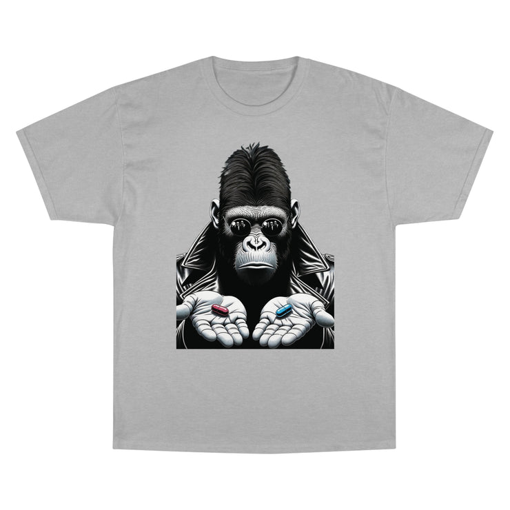 Morpheus-Inspired Ape Pill Holder High-Contrast T-Shirt