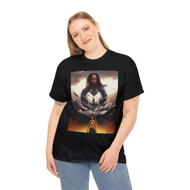 Afro Futuristic Man Unisex Heavy Cotton Tee