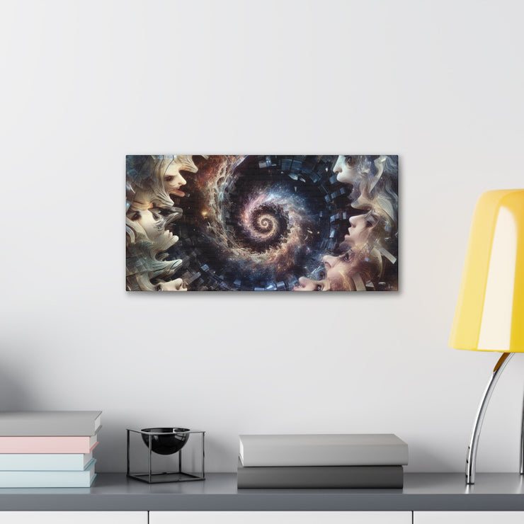 Hypnotic Whirlpool, Fragmented Portraits Canvas Gallery Wraps