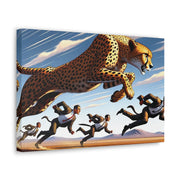 Dynamic Chase: Power & Precision - Abstract Jaguar Art Print