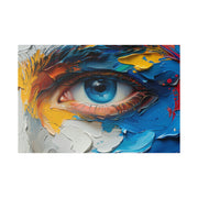 Vivid Gaze: Impasto Spectrum Eye