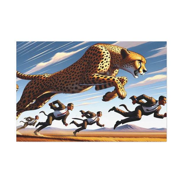 Dynamic Chase: Power & Precision - Abstract Jaguar Art Print