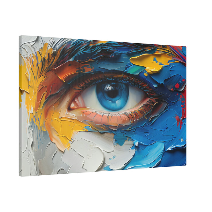 Vivid Gaze: Impasto Spectrum Eye