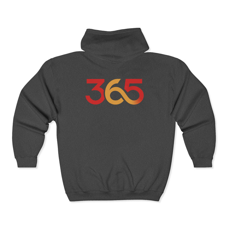 FBA Economy: 365 Strong Zip-Up Hoodie — Circulate the Power, Build the Legacy