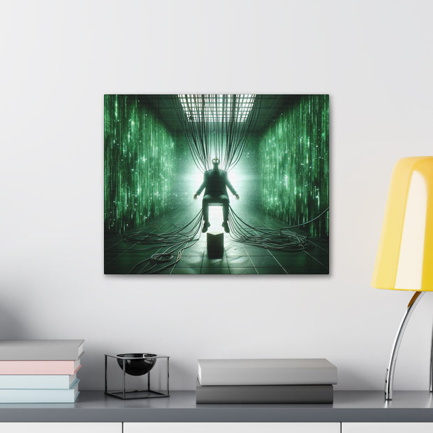 Cyber Ascension: Digital Dawn" Canvas Gallery Wraps