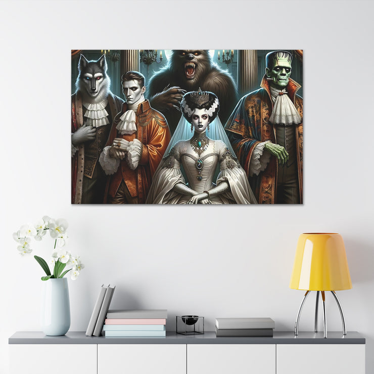 Gothic Gathering: An Enigmatic Court Canvas Gallery Wraps