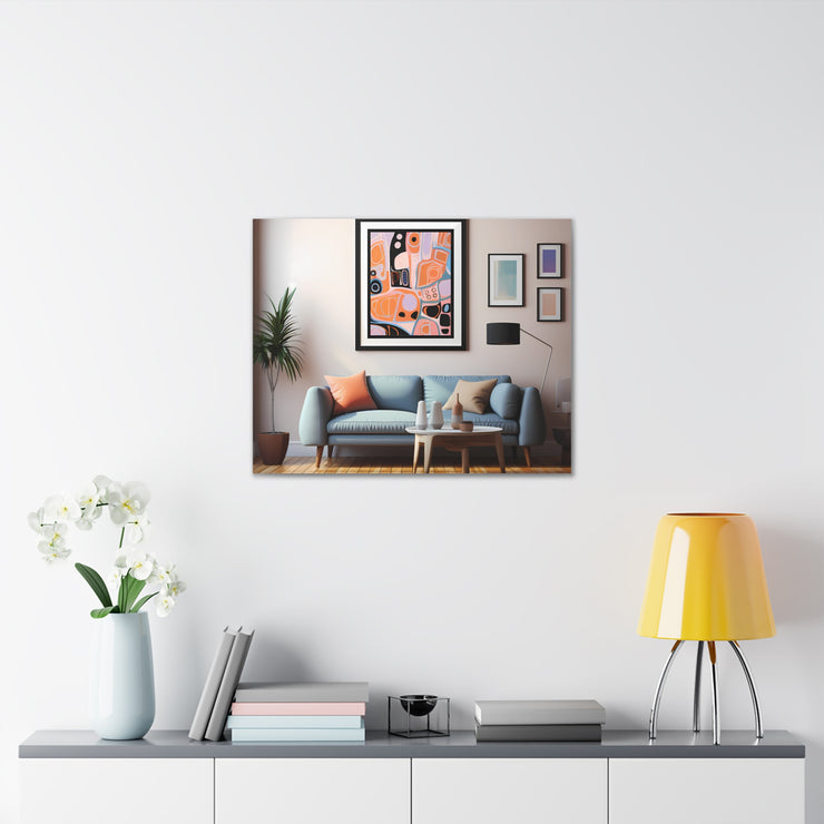 Abstract Art and Couch Canvas Gallery Wraps