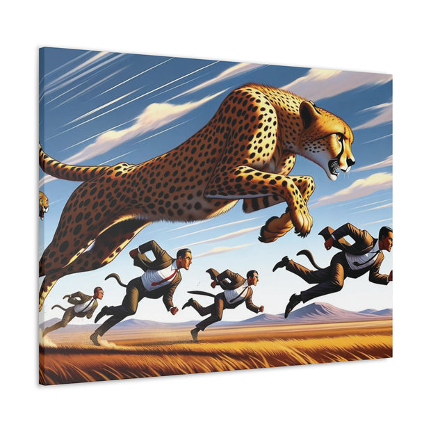 Dynamic Chase: Power & Precision - Abstract Jaguar Art Print