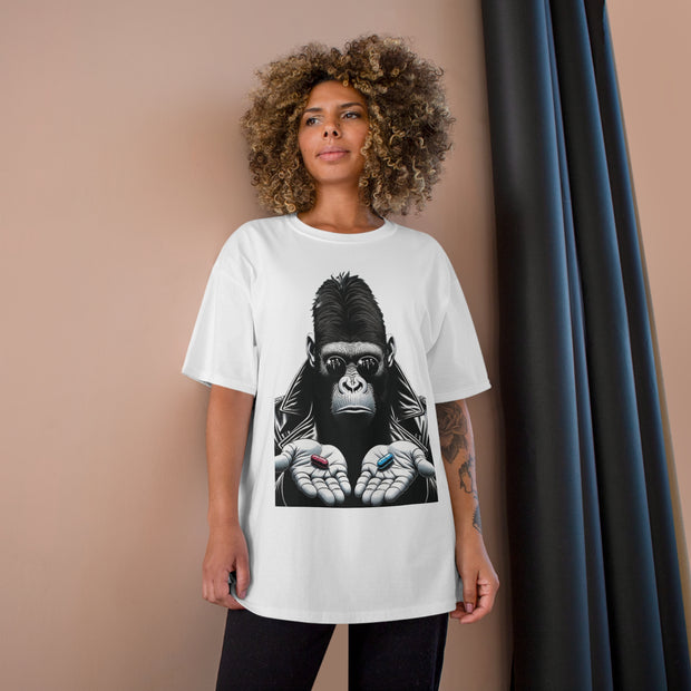 Morpheus-Inspired Ape Pill Holder High-Contrast T-Shirt