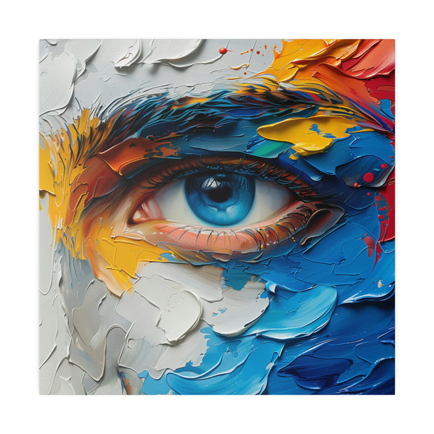 Vivid Gaze: Impasto Spectrum Eye