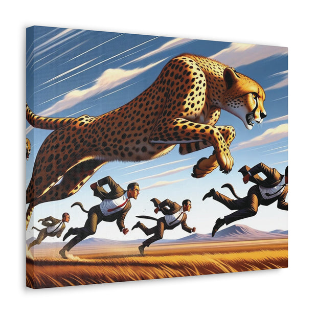 Dynamic Chase: Power & Precision - Abstract Jaguar Art Print