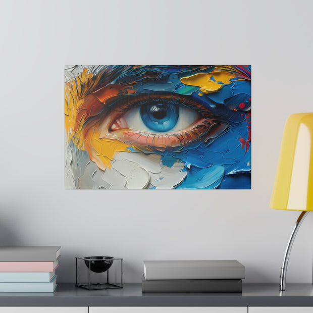 Vivid Gaze: Impasto Spectrum Eye