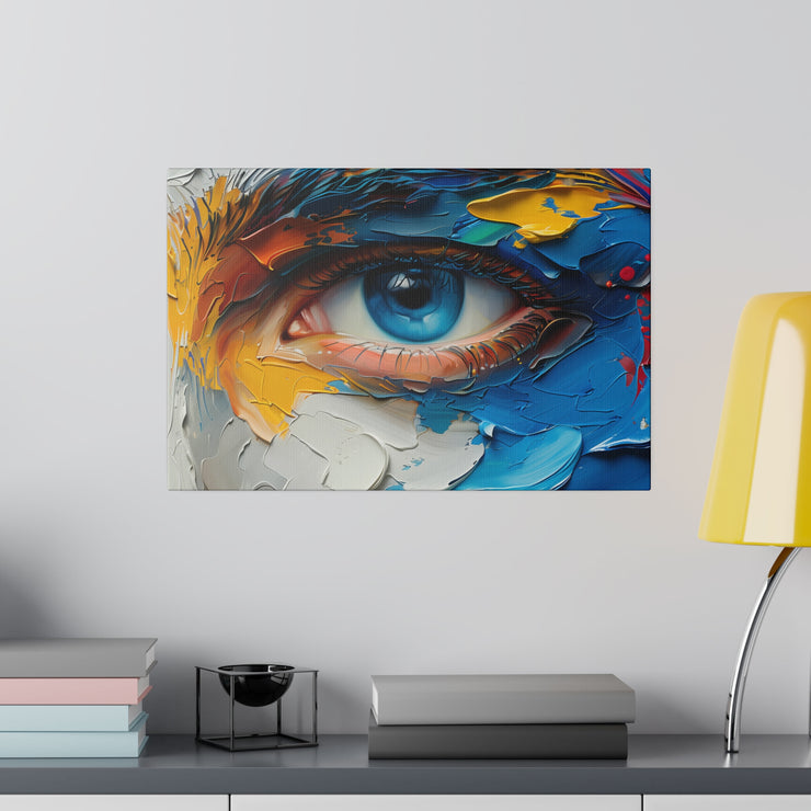 Vivid Gaze: Impasto Spectrum Eye