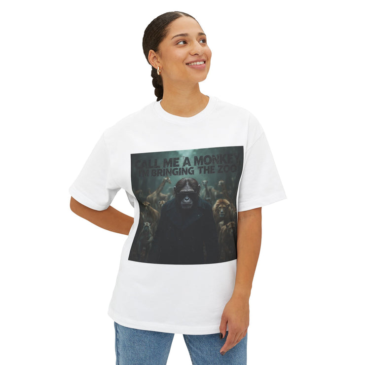 Call Me a Monkey, I’m Bringing the Zoo – Statement Tee by Mucho Art