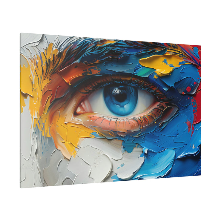 Vivid Gaze: Impasto Spectrum Eye