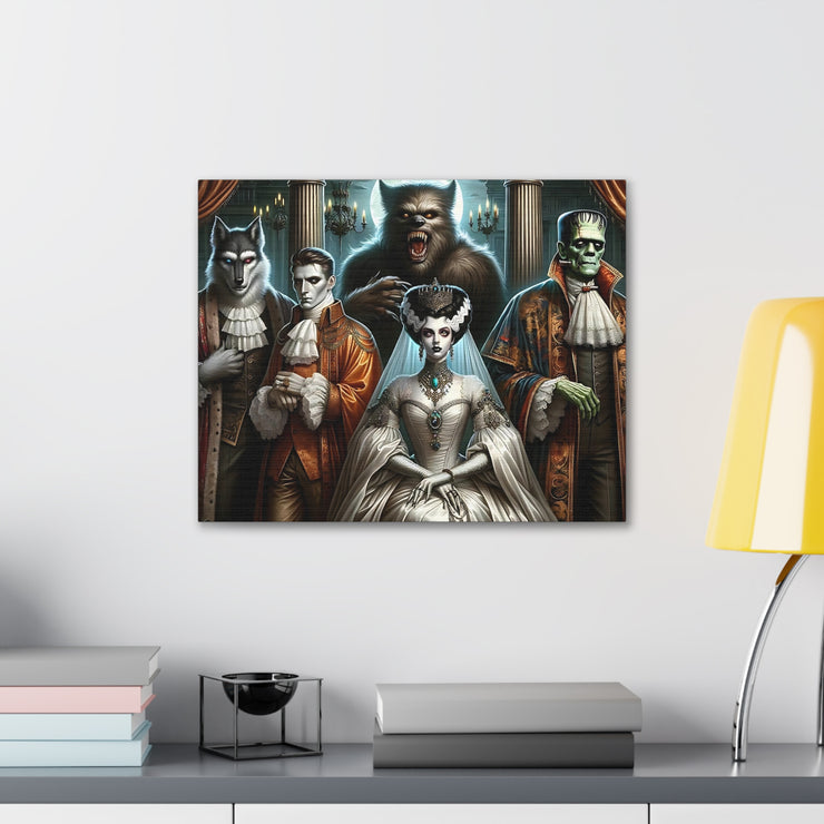 Gothic Gathering: An Enigmatic Court Canvas Gallery Wraps