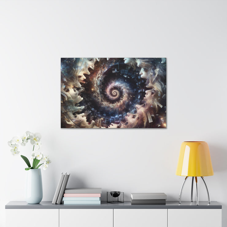 Hypnotic Whirlpool, Fragmented Portraits Canvas Gallery Wraps