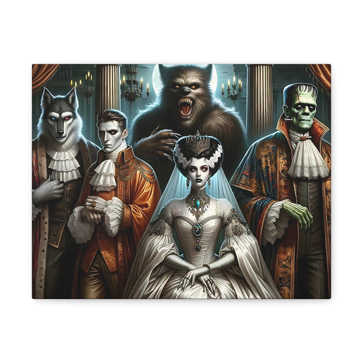 Gothic Gathering: An Enigmatic Court Canvas Gallery Wraps